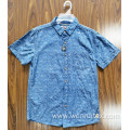 100% Cotton Men's Short-sleeve Shirting Dyed Printed Shirts